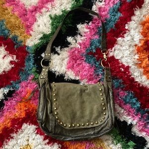 Maya Moon large hobo bag. Hunter green with stud details 💚